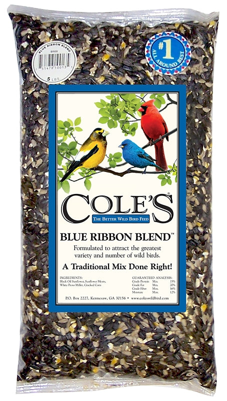 Cole's BR05 Blue Ribbon Blend Bird Seed, 5-Pound