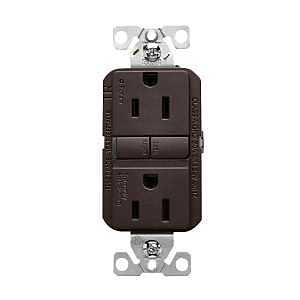 Eaton TRGF15RB-BX-L Tamper-Resistant GFCI Receptacle, 125 V, 15 A, NEMA: NEMA 5-15R, Back, Side Wiring Oil Rubbed Bronze
