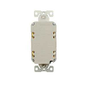 Cooper Wiring Devices Eaton TRGF20LA GFCI Self-Test 20A -125V Tamper Resistant Duplex Receptacle Slim Design, Light Almong