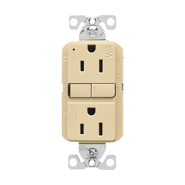 Eaton TWRGF15V Slim Tamper and Weather-Resistant, GFCI, 15A, 125V, Ivory