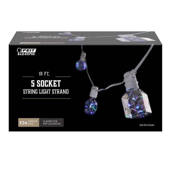 Feit Electric 5 Socket Mix N Match String Light Strand (10-Foot) 72102