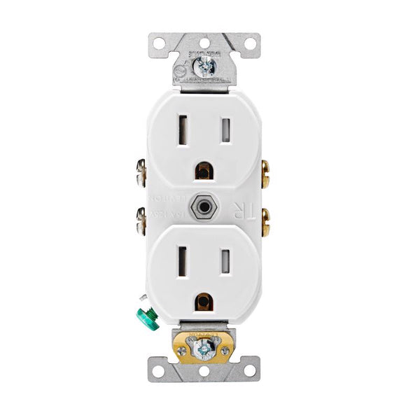 Leviton TCBR1-00W Outlet 15 amps 125 V Duplex White 5-15R White