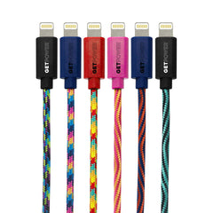 Aries Mfg GP-XL-BRD-L 10' Apple Braided Charge/sync Cable