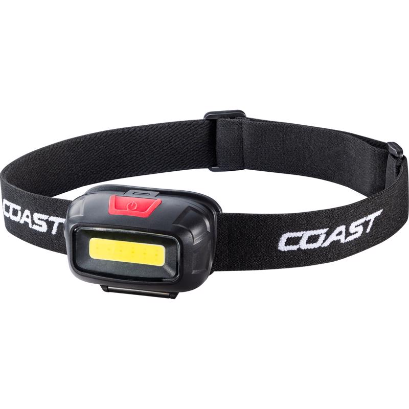 COAST FL13 250 Lumen Dual Color (White & Red) LED Headlamp, Batteries & Hard Hat Clips Included