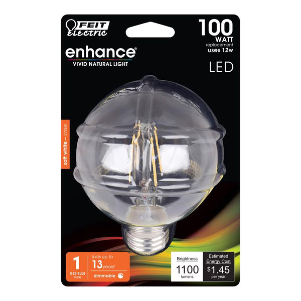 Feit Electric 18536 - BPG25100/927CA/FIL G25 Globe LED Light Bulb