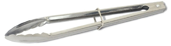 Chef Craft 20240 1-Piece Clam Shell Tongs, Stainless Steel, 12-Inch