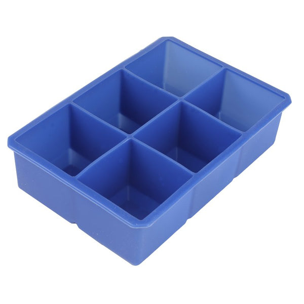 Chef Craft Select Silicone Ice Cube Tray, 6 cube, Blue 21967