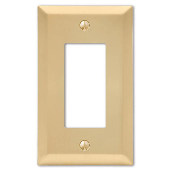 Amerelle 3003180 Amerelle 163RSB Century Wallplate, 1 Rocker, Steel, Satin Brass, 1-Pack