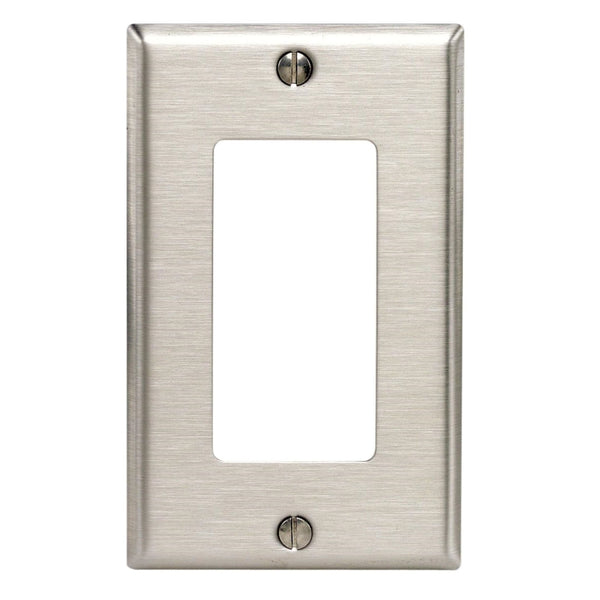 Leviton 84401-A40 1 Gang Standard Size disinfectant Treated Decora Wallplate, Powder Coated Stainless Steel