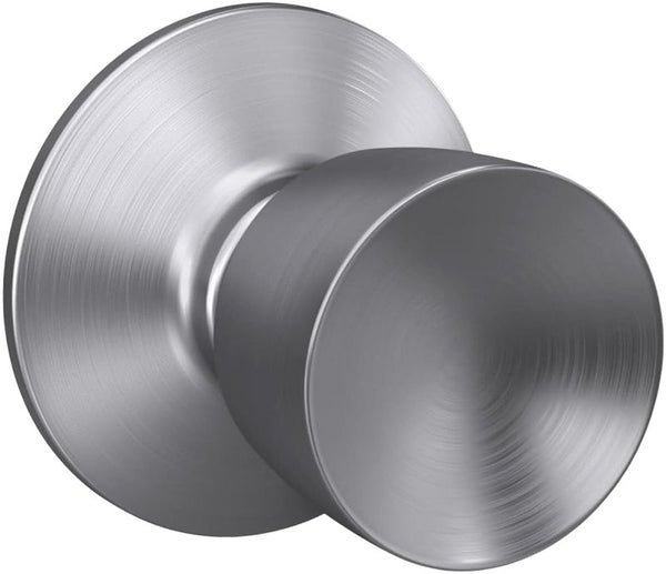 Schlage F10 V BEL 626 Bell Door Knob, Hall & Closet Passage Lock, Satin Chrome