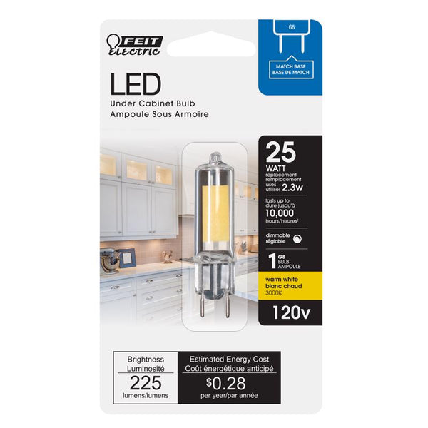 Feit Electric LED DIM T4 G8 WW 25W BP25G8/830/LED