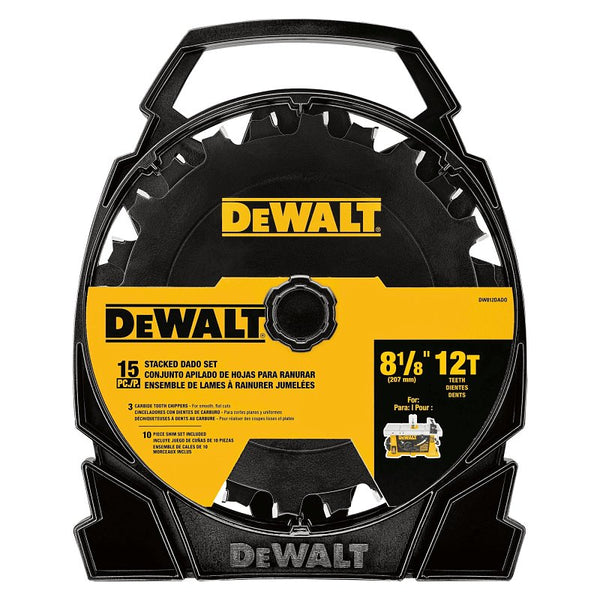 DEWALT Stacked Dado Saw Blade 8 Inch 12 Tooth (DW812DADO)