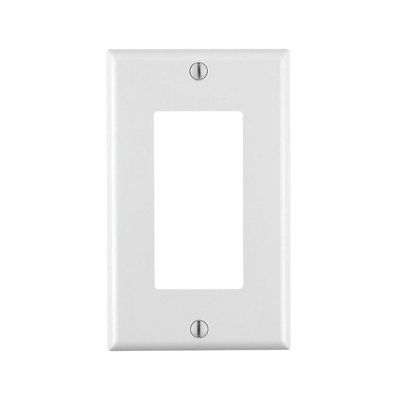 Leviton Decora White 1 gang Thermoset Plastic GFCI/Rocker Wall Plate 1 pk - Total Qty: 20; Each Pack Qty: 1