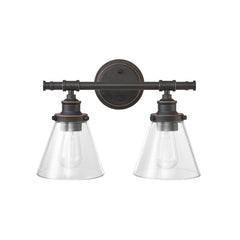 GLOBE Electric 51444 Parker Vanity Light, 2, Oil Rubbed Bronze, Bulb Not Included