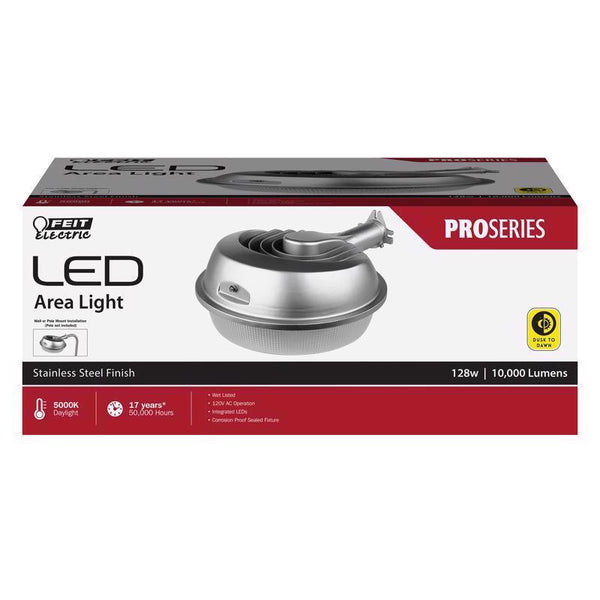Feit Electric Dusk to Dawn Hardwired LED Silver Area Light S13AREA850DDSS1