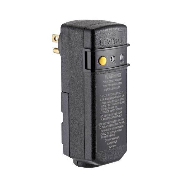 Leviton Commercial Thermoplastic GFCI Plug 5-15R 3 Wire R51-GSRA1-THD