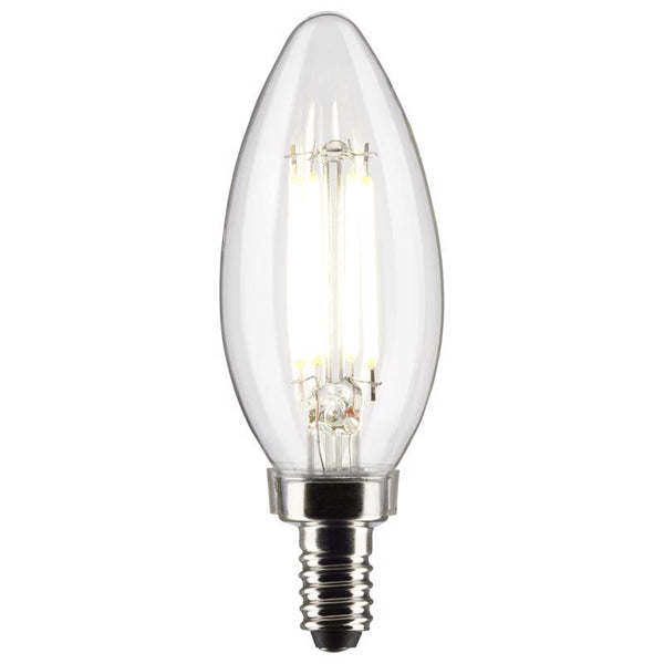 Satco B11 E12 (Candelabra) Filament LED Bulb Soft White 60 Watt Equivalence 2 pk S21828