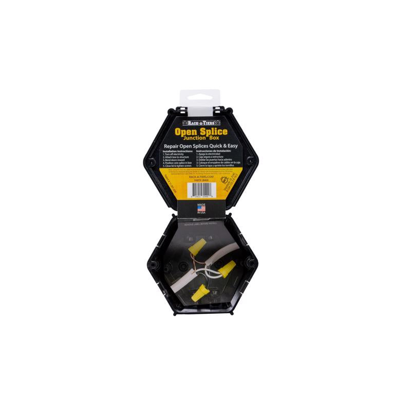 Rack-A-Tiers Open Splice Junction Box (Single) (UL Listed) Repair Open Splices, 5 Second Installation, Electrical Junction Box (JB400)
