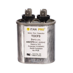 Titan Pro TOCF3 Oval Run Capacitor