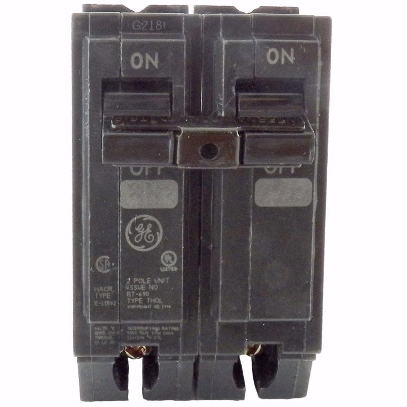 ABB Q-Line® THQL2135 Circuit Breaker • 35 Amp Double-Pole Breaker • 120/240 VAC • 10 kAIC Interrupt Rating • Thermal Magnetic Plug-On Breaker for Load Centers