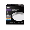 Feit Electric 9" Adjustable White LED Ceiling Light, Dimmable Flush Mount Fixture, Brushed Nickel Finish, Selectable Color Temperature, 900 Lumens, 50,000-Hour Lifespan, FM9/5CCT/NK