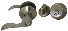 Schlage FB50 V Acc 619 Single Cylinder Deadbolt and Keyed Entry Accent Lever, Satin Nickel FB50NVACC619