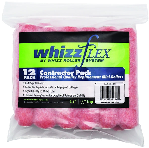 WHIZZ 44214 Paint Roller Cover, 1/2 in Thick Nap, 6-1/2 in L, Polyester Cover