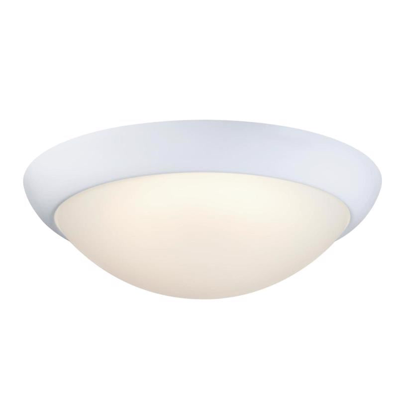Westinghouse Lighting 6137300 Redbank Traditional One-Light, 11 Inch 14 Watt LED Indoor Flush Mount Fixture with Color Temperature Selection, White Finish, Frosted Glass Shade