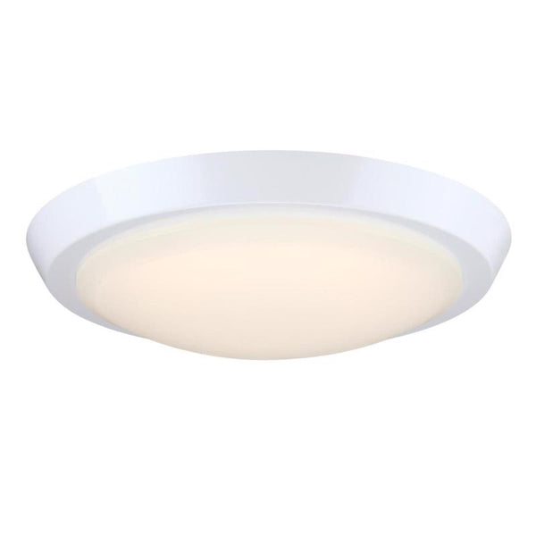 Westinghouse Lighting 6136900 Morrell Transitional One-Light, 11 Inch 23 Watt LED Indoor Flush Mount Fixture with Color Temperature Selection, White Finish, Frosted Acrylic Shade
