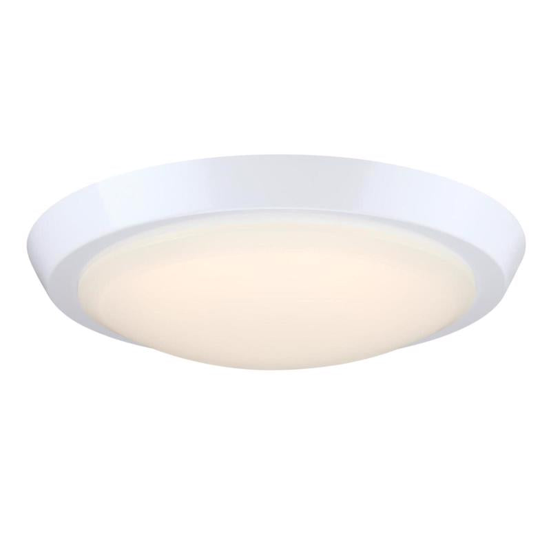 Westinghouse Lighting 6136900 Morrell Transitional One-Light, 11 Inch 23 Watt LED Indoor Flush Mount Fixture with Color Temperature Selection, White Finish, Frosted Acrylic Shade
