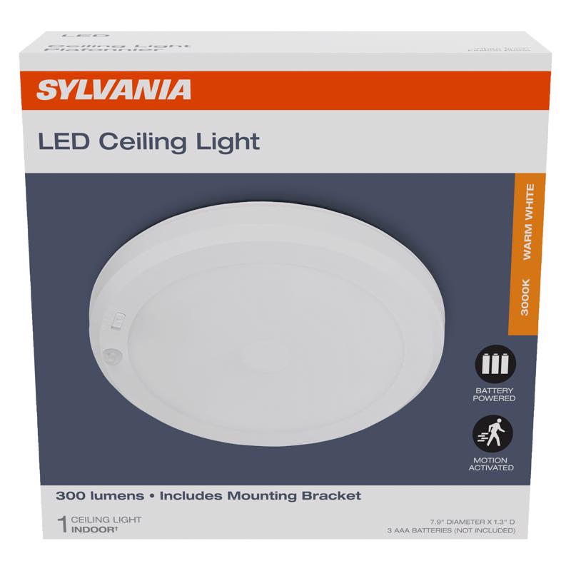 Sylvania 3022402 Motion-Sensing Battery Powered LED White Ceiling Light