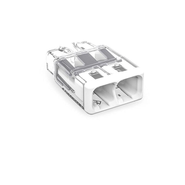 2773-402 | WAGO Wall-Nuts PUSHWIRE Splicing Connector | for Solid and Stranded Conductors | 2-Conductor | White Cover | [Bag of 10 Pieces] 2773-402/K-0008