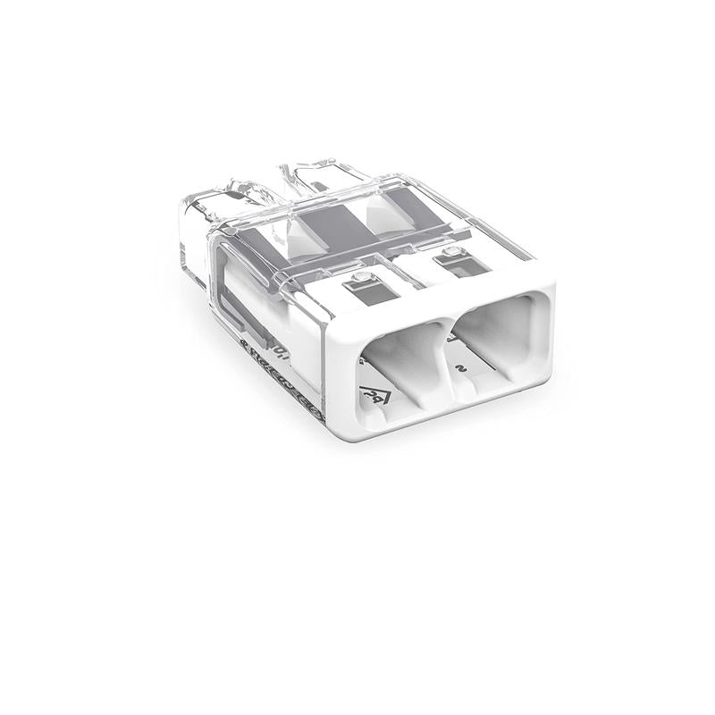 2773-402 | WAGO Wall-Nuts® PUSHWIRE® Splicing Connector | for Solid and Stranded Conductors | 2-Conductor | White Cover | [Bag of 10 Pieces]