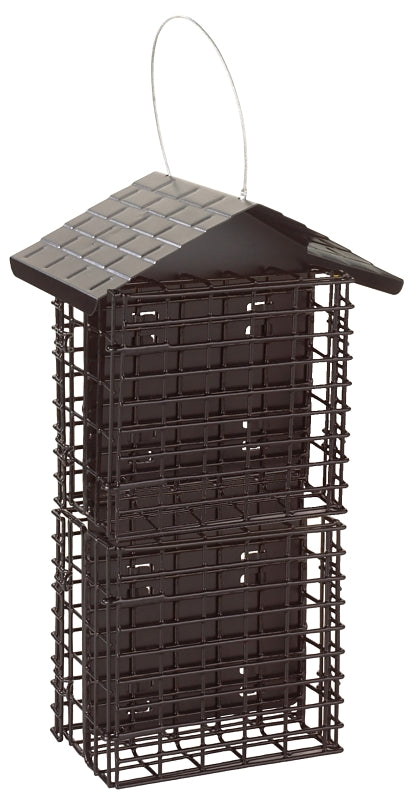More Birds 4 Cake Suet Buffet Bird Feeder with Metal Roof, 4 Suet Cake Capacity 38129