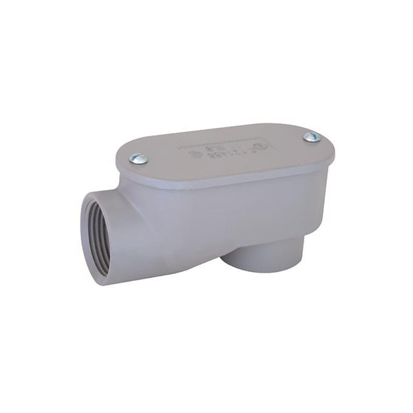 Sigma Electric, Gray Sigma Engineered Solutions ProConnex 02-51027 Rigid Service Entrance Ell 1-Inch Conduit Fitting, 1-Pack, Size