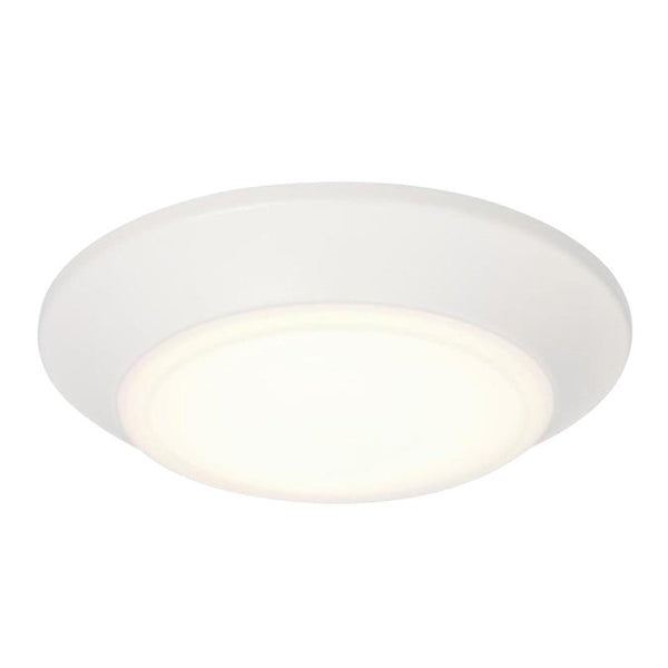Westinghouse 6133700 Makira Traditional One-Light, 6 Inch 11 Watt Dimmable LED Indoor/Outdoor Surface Mount Fixture with Color Temperature Selection, White Finish, Frosted Acrylic Shade