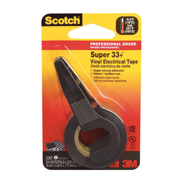 Scotch Super 33+ Vinyl Electrical Tape, 0.75-in by 200-in (195NA)