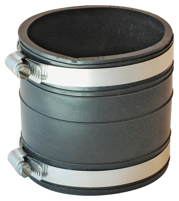 Fernco P1060-33 Flexible PVC Coupling For 3" Plastic Socket to Socket Plumbing Connections