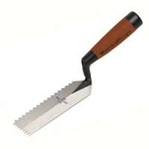 MARSHALLTOWN Notched Margin Trowel, 5 x 2 inches, Flooring and Tiling, DuraSoft Handle, 52VND