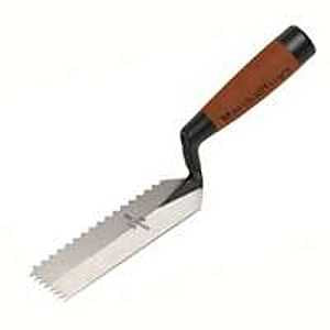 MARSHALLTOWN Notched Margin Trowel, 5 x 2 inches, Flooring and Tiling, DuraSoft Handle, 52VND