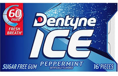 Dentyne Ice Peppermint Sugar-Free Chewing Gum, 9 Packs of 16 Pieces (144 Total Pieces) 551530