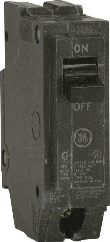 ABB Q-Line® THQL1120 Circuit Breaker • 20 Amp Single-Pole Breaker • 120/240 VAC • 10 kAIC Interrupt Rating • Thermal Magnetic Plug-On Breaker for Load Centers