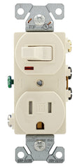 Eaton TR274LA Switch/Outlet Combo, Light Almond