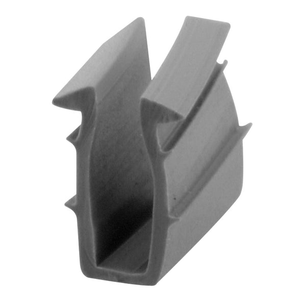 Make-2-Fit P 7744 Glass Glazing Channel, 0.225 in W, 200 ft L, Vinyl, Gray