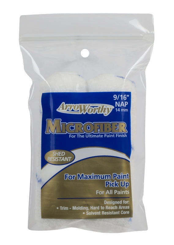Gripper Cloth Arroworthy 4-mfr4t/p Microfiber Twin Pack Mini Roller, 4" X 9/16"