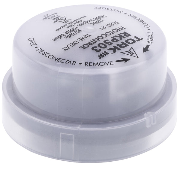 NSi Industries, LLC TORK RKP503 Outdoor 120-Volt Twist-Lock Photocontrol With Time Delay - Controls Lighting Dusk to Dawn - Compatible with Incandescent/Halogen/High Intensity Discharge (HID)/LED