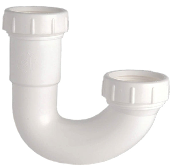 Danco 94006 Slip-Joint J-Bend Trap, 1-1/2 In, Plastic, [Finish]<, For Use With Kitchen And Bathroom Sinks, White