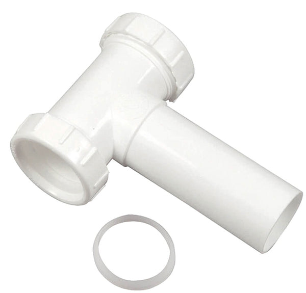 Danco 94012 Center Outlet Tee, 1-1/2 in, Plastic, [Finish]<, for Use with Slip Joint Tubes