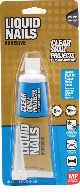 Liquid Nails LN207 All Purpose 2.5-Ounce Adhesive, 2.5oz, Clear