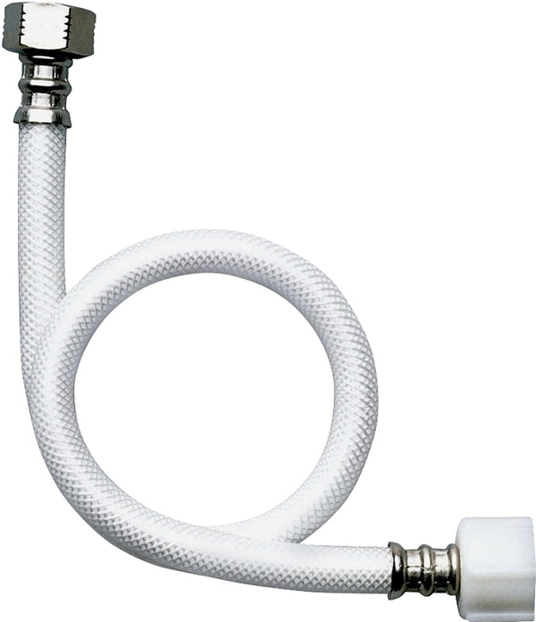 Fluidmaster B1TV12 Toilet Connector, Reinforced Vinyl - 3/8 Female Compression Thread x 7/8 Female Ballcock Thread, 12-Inch Length